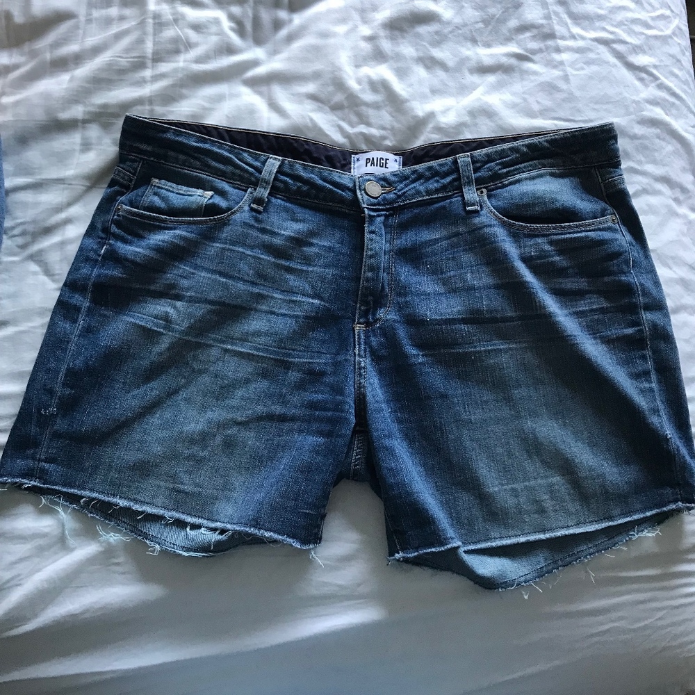 Paige- Plus Size Jean Shorts w/ Rough Hem